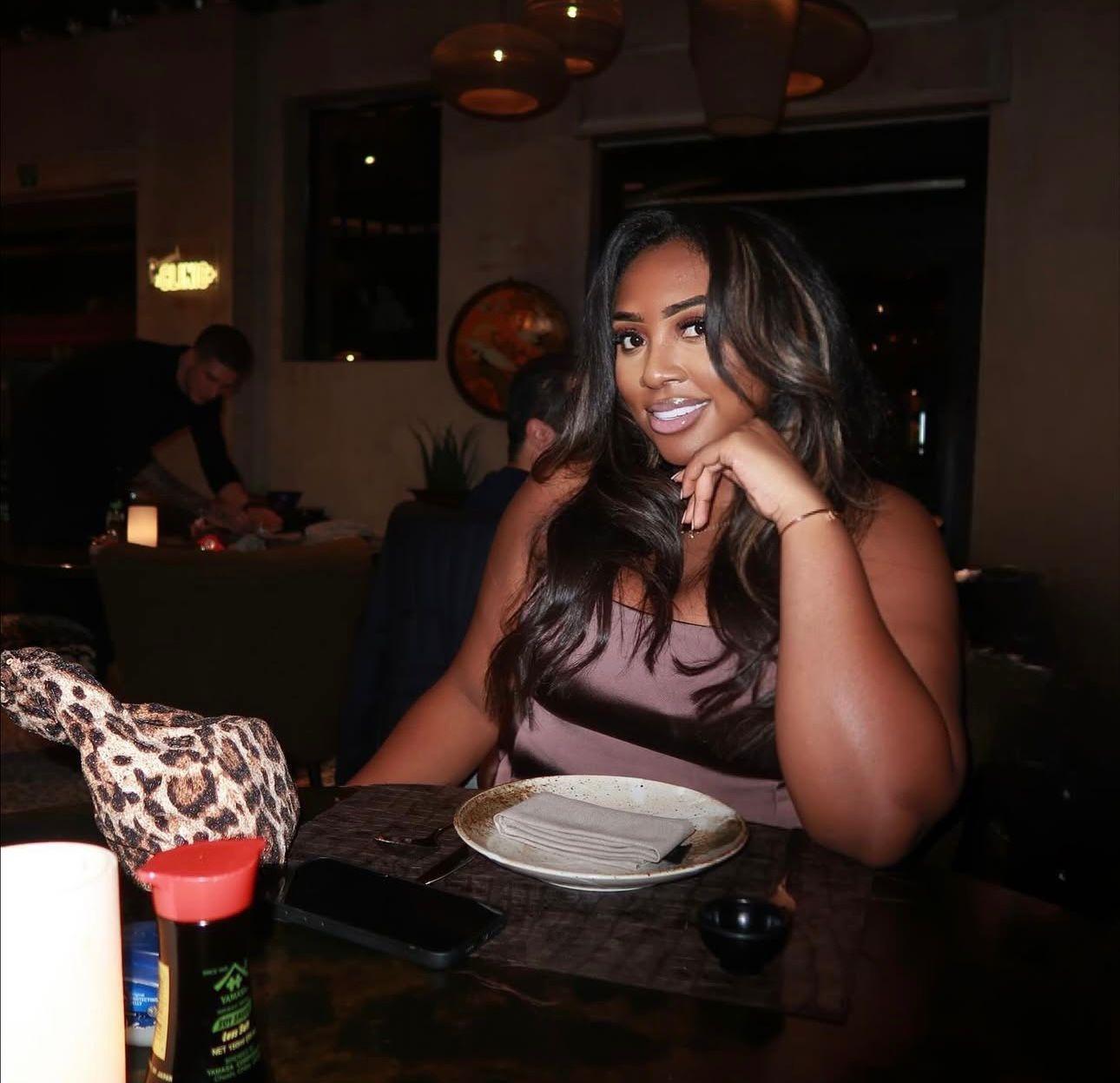 Client wearing Orélle Mane extensions